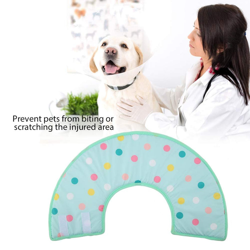 Oumefar Pet Anti Bite Neck Collar Protective Dog Collar Adjustable Soft Neck Cone Beautiful Recovery Neck Protector for Dog Cats(L) L - PawsPlanet Australia