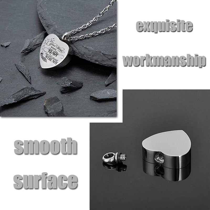 NA Heart Cremation Jewellery Ashes Urn Necklace Stainless Steel Cremation Pendant Memorial Cremation Jewelry for Dogs Cats Ashes - PawsPlanet Australia