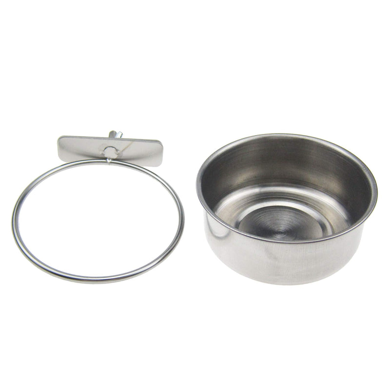 [Australia] - Alfie Pet - Ansel 2-Piece Set Stainless Steel Water or Food Cups for Birds - Size: Small 