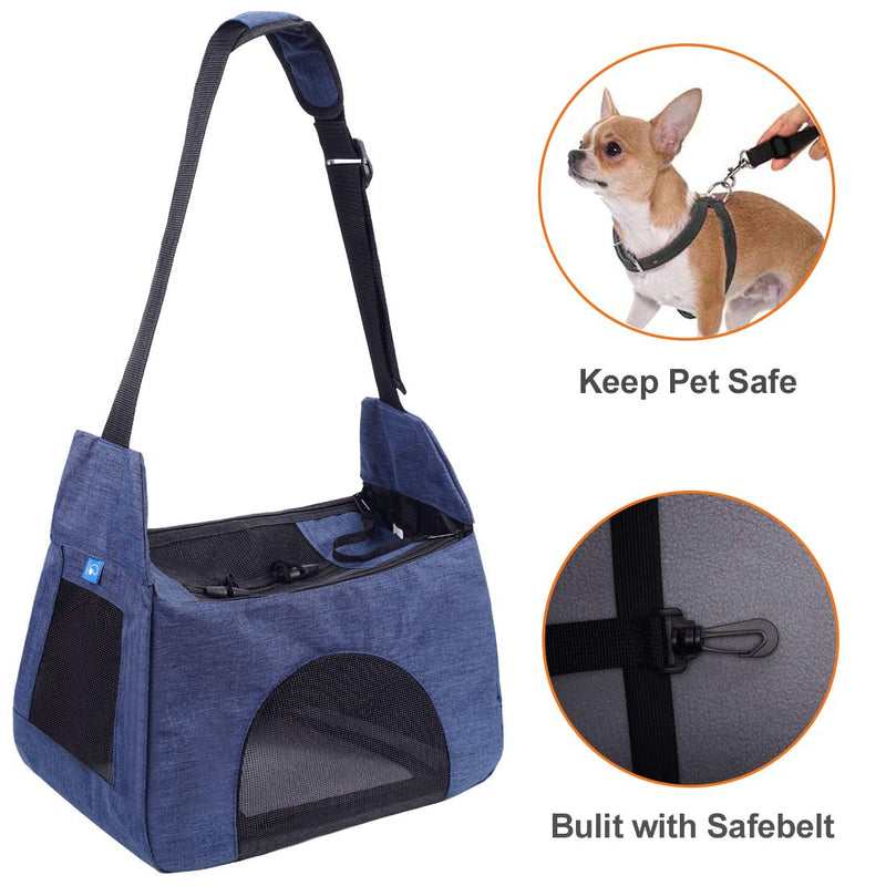 COOLBEBE Adjustable Pet Dog Sling Carrier for Small Dogs Cats Blue - PawsPlanet Australia