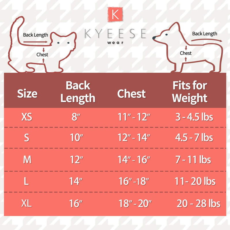 KYEESE Dog Pajamas Stretchable Dog Jumpsuit 4 Legs Pet PJS Puppy Cat Pajama Onesie for Fall Winter X-Small Grey - PawsPlanet Australia