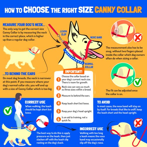 Canny The Canny Collar for Dog Training and Walking, Simple and Effective Help with Dog Training and Helps to Stop Dogs from Pulling on The Lead, Collar for Dog Walking - Black Size 1 - PawsPlanet Australia