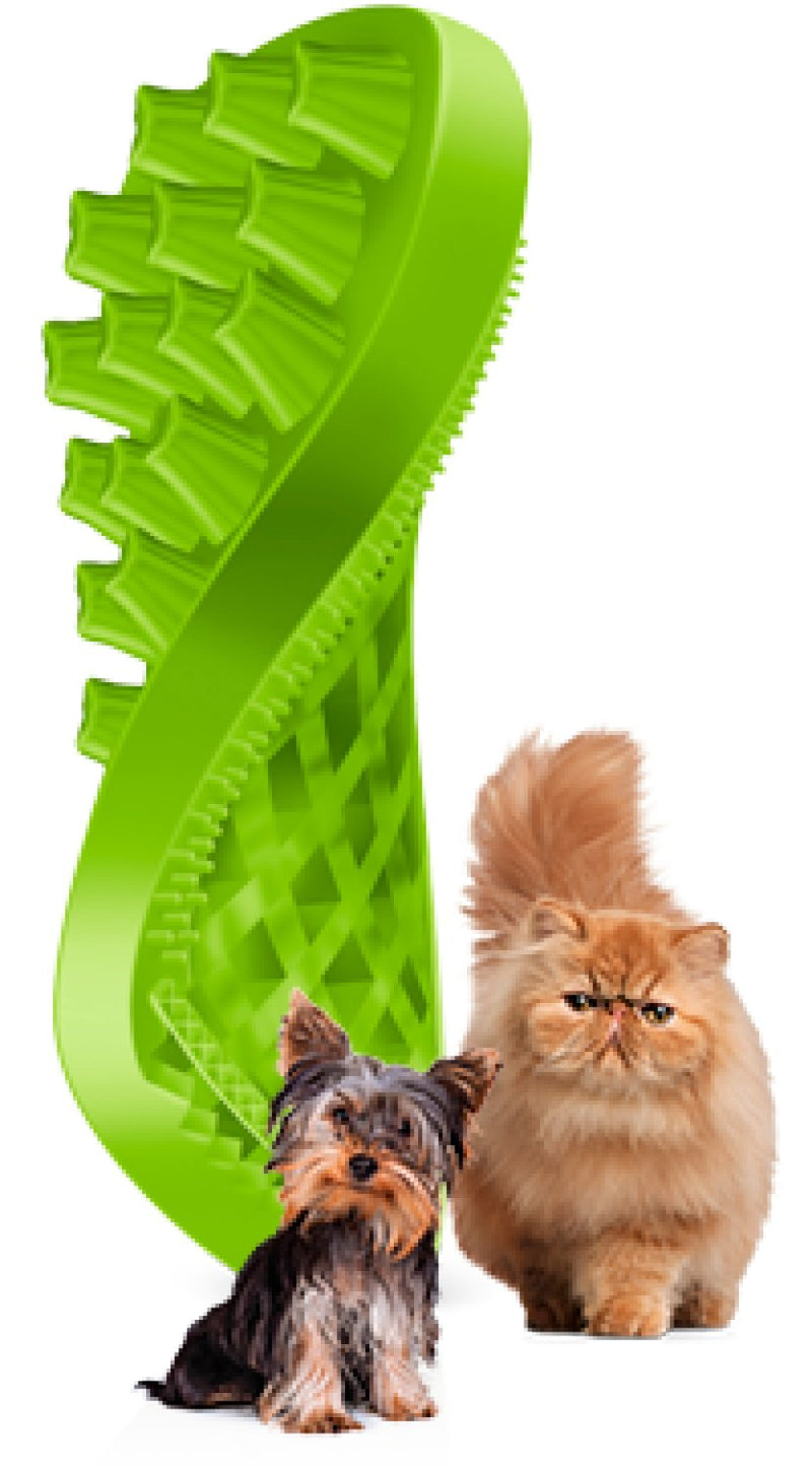 Pet+Me PETM005 long hair cat brush, green - PawsPlanet Australia