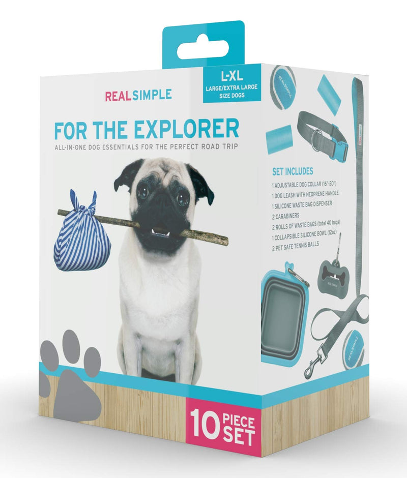 [Australia] - Real Simple Dog Kits - New Owner Essential - Dog Puppy Starter Kits - All The Basics - Grooming, Feeding, Play, Walking - Multiple Sizes - Great for Home and Travel - Fun Durable Design 10 Piece Large 