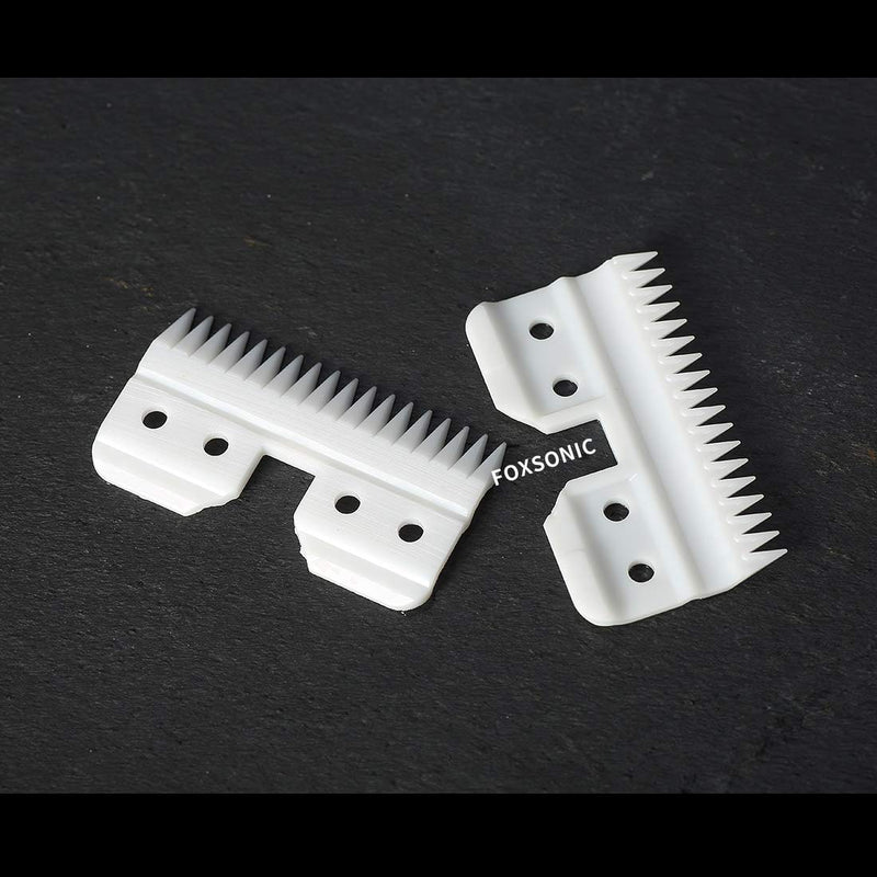 FOXSONIC 2pcs Fast feed ceramic blades for Oster fast feed clipper Oster A5 Grooming Clippers Ceramic Clipper movable blade White - PawsPlanet Australia