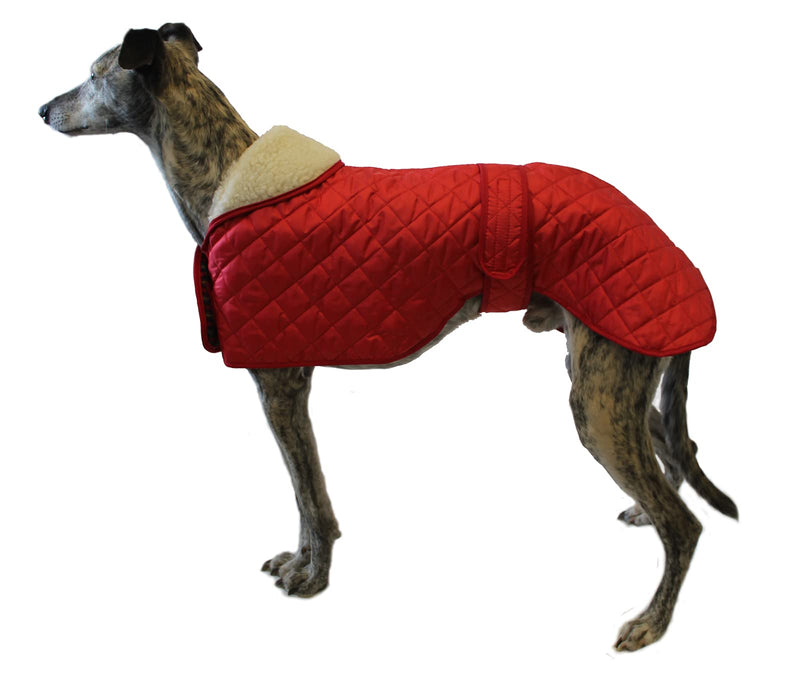 Cosipet Greyhound Anorak Nylon Coat, 46 cm, Red - PawsPlanet Australia