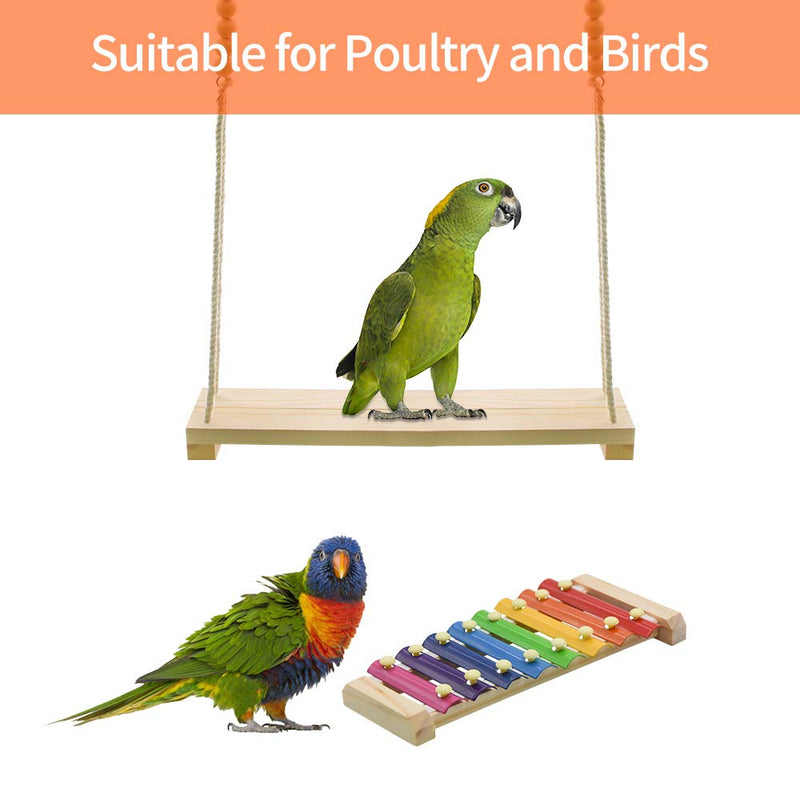 Chicken Swing Toys and Chicken Toys Xylophone, 2 Pack Chicken Toys for Poultry Run Rooster Hens Chicks Pet Parrots Macaw Entertainment Stress Relief for Birds - PawsPlanet Australia