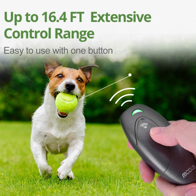 MODUS Ultrasonic Dog Barking Deterrent, 2-in-1 Dog Training and Bark Control Device, Anti-Barking Device, Control Range of 16.4 Ft, Wrist Strap, Battery Included, LED Indicate, Indoor and Outdoor Grey - PawsPlanet Australia