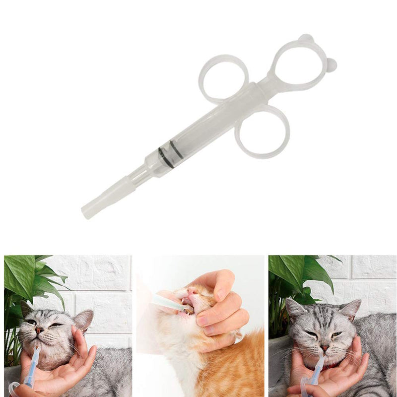 Pet Pill Dispenser Pet Feeding Tool Kit Pet Piller Gun Liquid Watering Syringe with Soft Tip for Dog Puppy Cat White - PawsPlanet Australia