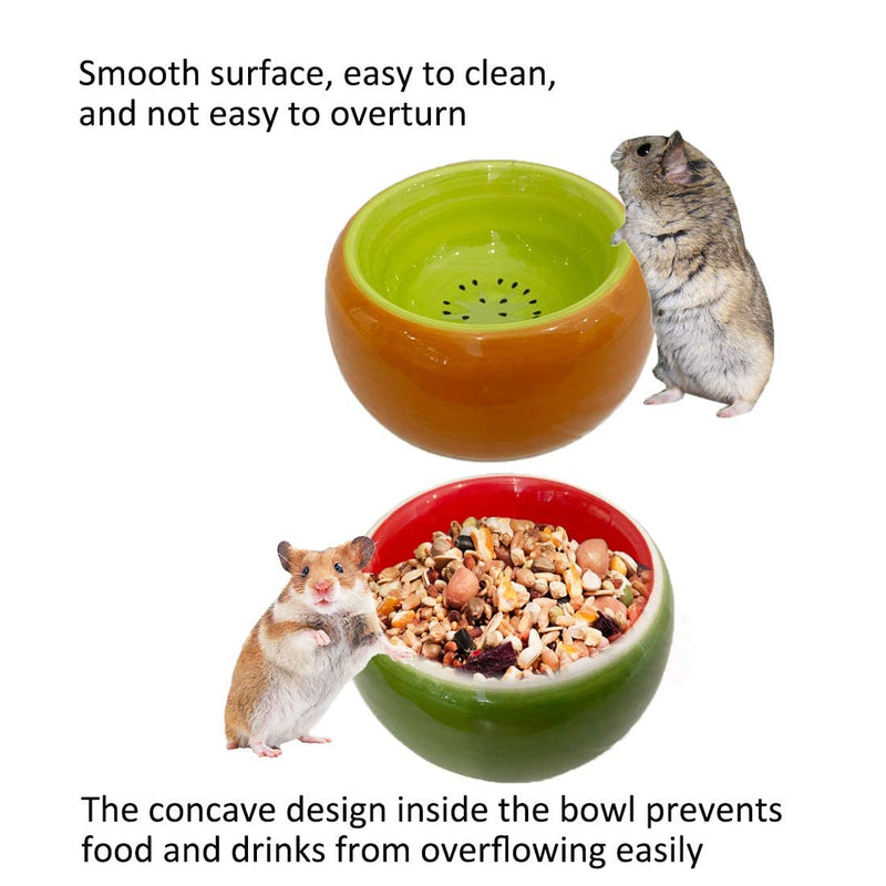 Hamiledyi Hamster Bowl,Ceramic Food Water Feeding Dish for Guinea Pigs Gerbil Mouse Rat Chinchilla Hedgehog Sugar Glider - PawsPlanet Australia