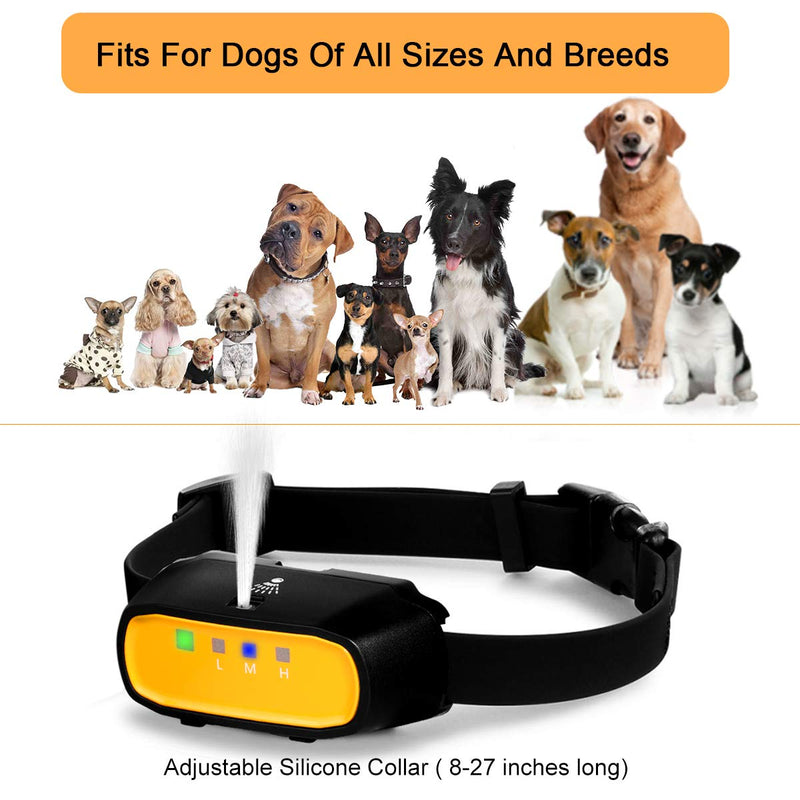 [Australia] - WWVVPET Spray Dog Training Collar,2 Modes Citronella Dog Bark Collar (Not Included Citronella Spray),500 ft Rechargeable No Electric Shock Harmless (Orange (Without Remote Control)) 