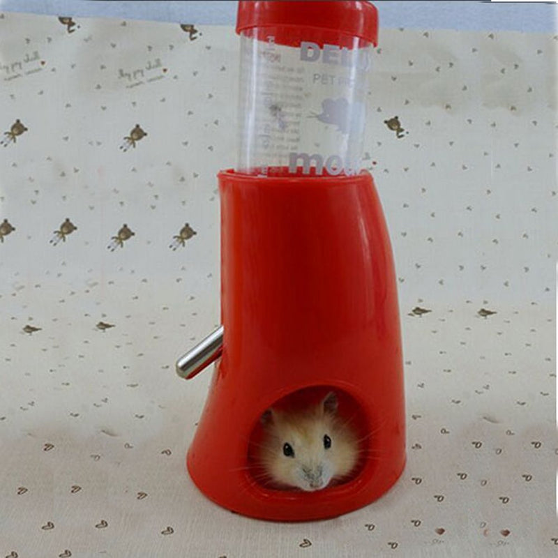 Hypeety Hamster Cage Drinking Water Bottle Parrot Mice Rat Gerbils Water Feeder Bowl (2.8 oz) 1Pcs Random Color (80ML+BASE) - PawsPlanet Australia