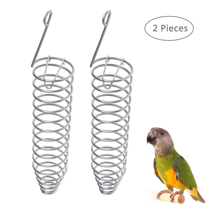 Parrot Basket, 2 Pieces Bird Foraging Toy, Parrot Food Basket, Bird Food Fruits Basket, Feeding Bird Cage, for Bird Parrot Wheat Fruits Vegetables Bread Meat Feeding - PawsPlanet Australia