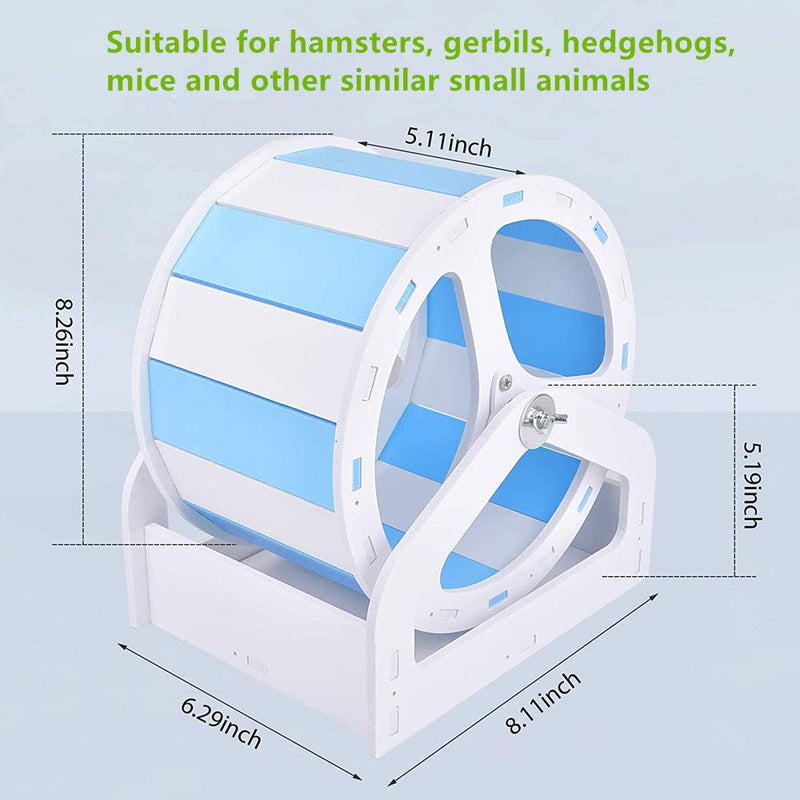 FOUUA Hamster Wheel, Silent Hamster Exercise Wheel, Cage Activity Accessories Running/Playing Toy for Rats Gerbils Chinchillas Mice Hedgehogs Guinea Pigs and Other Small Animal 7.87 Inches Blue - PawsPlanet Australia