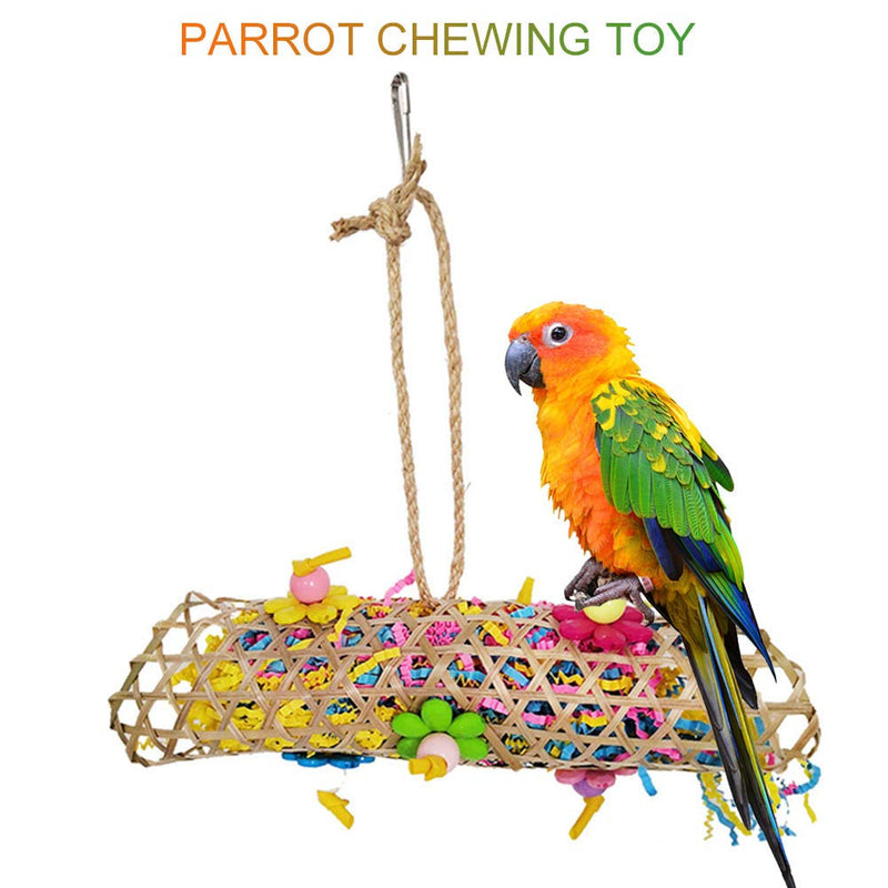 Fingertoys 3 Packs Bird Toys, Parakeet Bird Cage Toys Hanging Swing Shredding Chewing Perches Parrot Bite Toy Wooden Ladder Hammock for Budgie, Cockatiels, Conures, Finches, Small Parakeets - PawsPlanet Australia