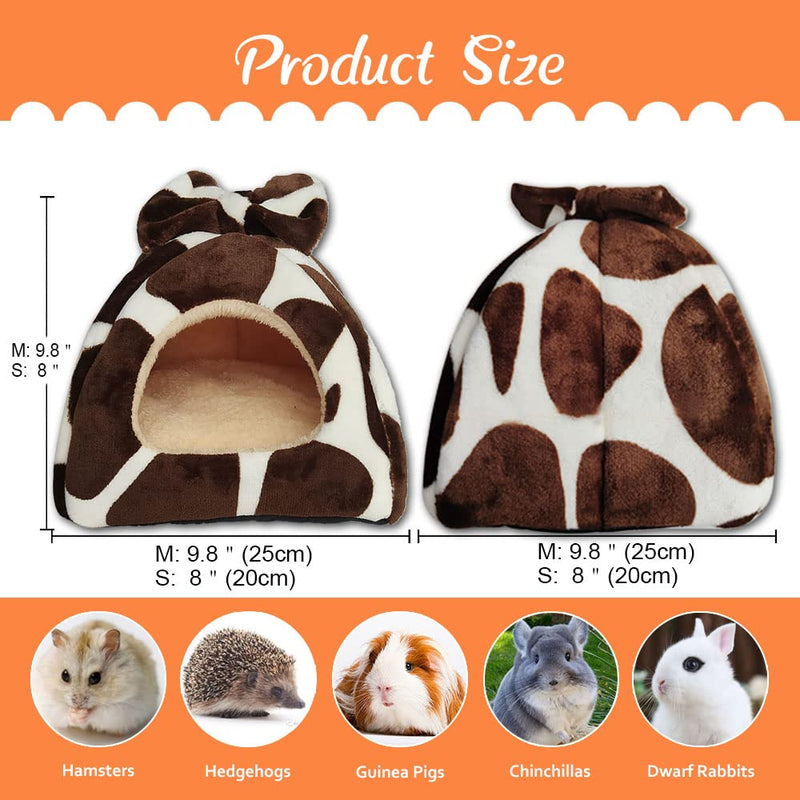 GINIDEAR Guinea Pig Bed, Guinea Pig Hideout House Accessories Warm Bed for Small Animals Hamsters Chinchillas Dwarf Bunnies Hedgehogs. S-8" x 8" Deer Print - PawsPlanet Australia