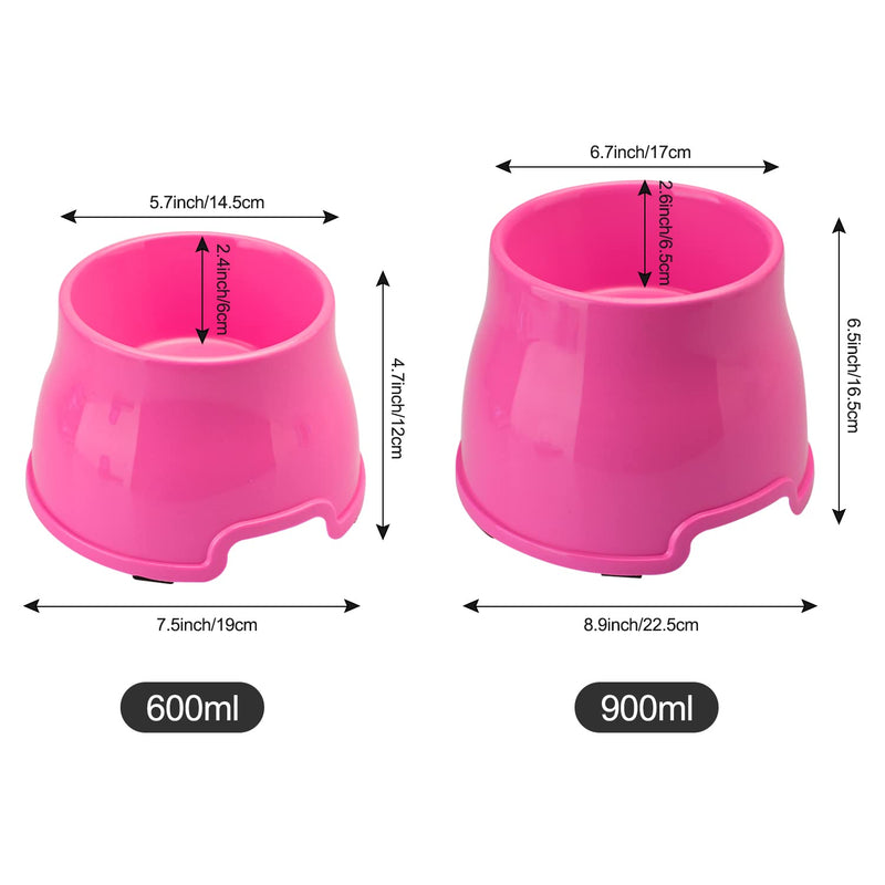 Long Ears Dog Bowl, Spaniel Dog Bowl, Pet Feeding Elevated Bowl for Food and Water, Non-slip Tall Feeder Bowl, Raised bowl for Small Medium Large Dog Breeds (Pink, M) - PawsPlanet Australia