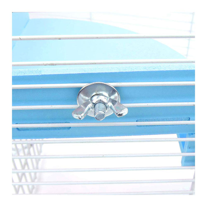 WishLotus Hamster Platfrom, Fan-shaped Hamster Cage Accessories Rest and Play Stand Corner Jumping & Climbing Platform Habitat Toy Small Platform for Guinea Pig, Gerbil, Mice, Parrot (Blue) Blue - PawsPlanet Australia