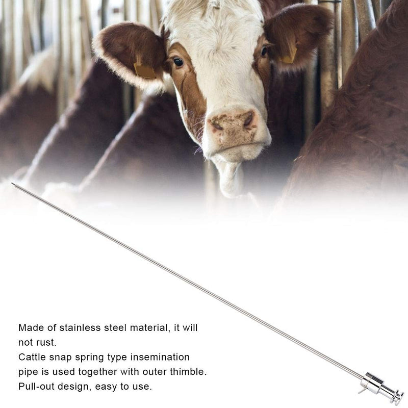 Zerodis Bovine Insemination Pipe, Stainless Steel Artificial Insemination Pipe Catheter Breeding Tube Rod for Cattle Small Size - PawsPlanet Australia
