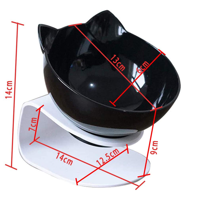 VieVogue Cat Double Food Bowl Pet Food Bowl with Raised Stand Pet Feeding Bowl Perfect for Cats and Small Dogs (Single bowl) Single bowl - PawsPlanet Australia