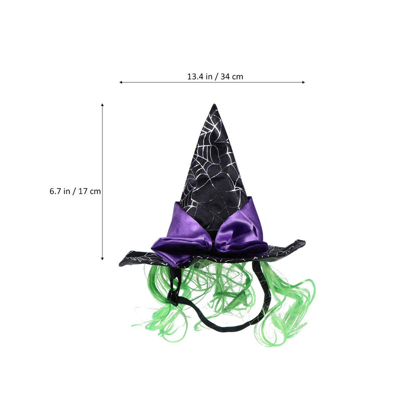 Halloween Cat Hat Costumes Dog Decoration Cloth Witch Mini Hat Pet Cosplay Costumes with Adjustable Rope Suitable for All Pet - PawsPlanet Australia