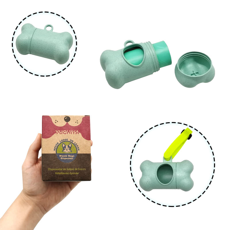 YUCHIYA Dog Poop Pickup Bags Holder Dispenser with Standard Size Scented Doggy Waste Bags and Carabiner with Safety Lock Plus Velcro Fastener Never Lose on a Leash Again 1 Holder 15 Bags Blue - PawsPlanet Australia
