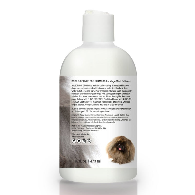 [Australia] - The Blissful Dog Body & Bounce Dog Shampoo – Dog Shampoo for Volume and Bounce 16-Ounce 