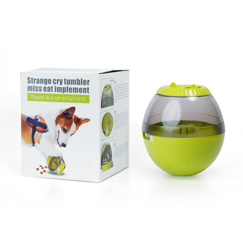 Funny Slow Feeder Dog / Cat Food Ball Dog Snack Toy, Interactive Dog Toy IQ Treat Dispenser Ball Pet Puzzle Toys Green - PawsPlanet Australia