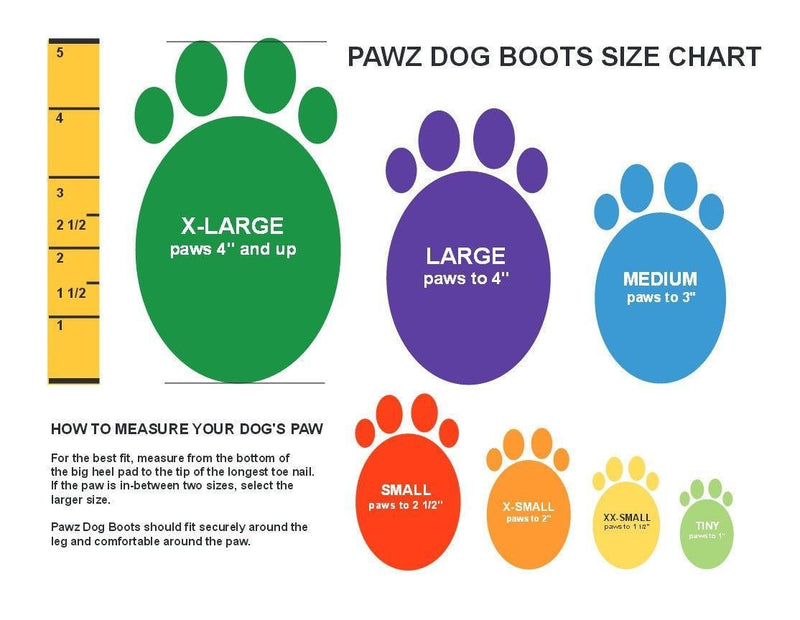 Pawz Dog Boots - XS - Black 12 pack - PawsPlanet Australia