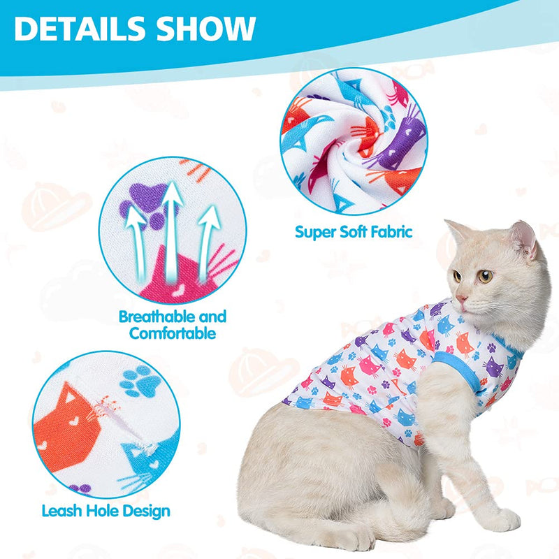 T Shirts for Cats Pet Vest - 2 Pack Soft Comfortable Kitty Appreal Cute Cat Sleeveless Clothes for Kittens Puppies Small - PawsPlanet Australia