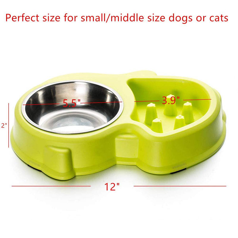 [Australia] - Ordermore Slow Feeder Bowl for Small Dogs & Cats Green 
