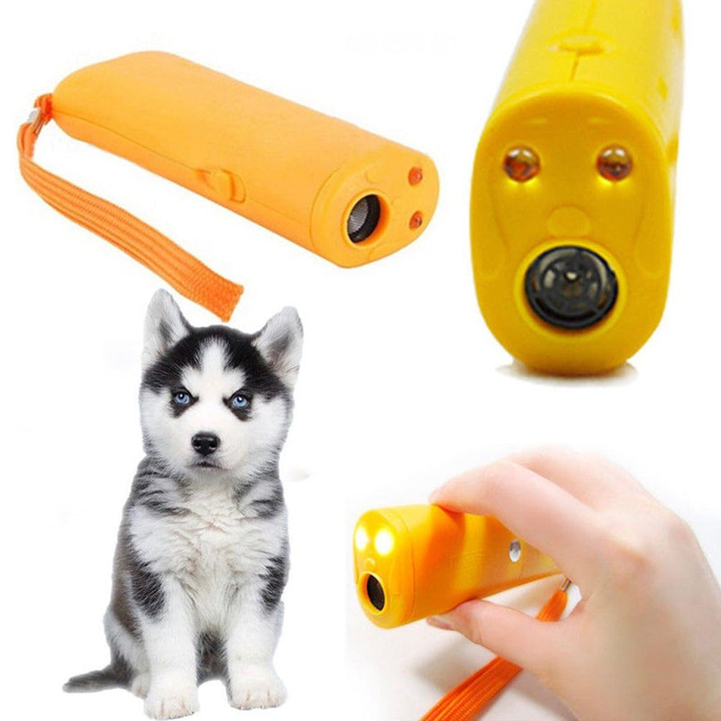 [Australia] - Pet Training Device with LED 3 in 1 Anti Barking Stop-Barking Ultrasonic Dog Repeller 