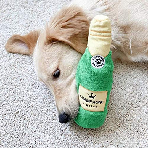 [Australia] - ZippyPaws - Happy Hour Crusherz Drink Themed Crunchy Water Bottle Dog Toy Champagne 