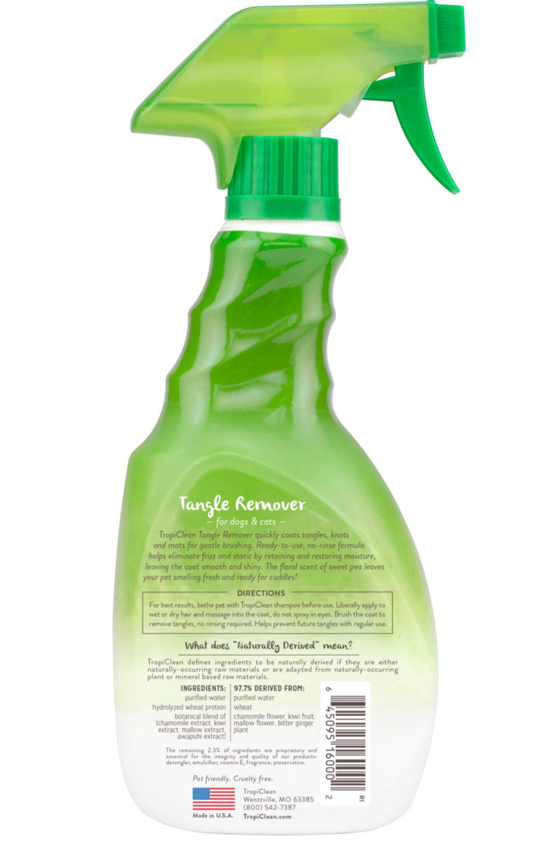 [Australia] - TropiClean Tangle Remover Spray for Pets, Made in USA 16 Ounce 