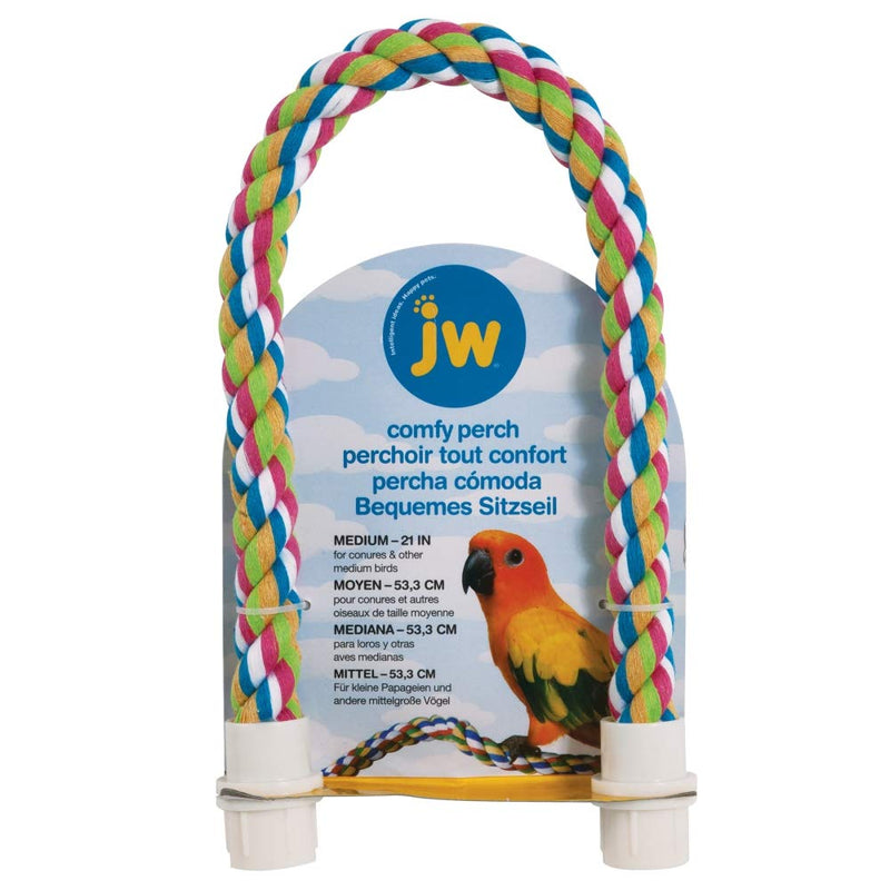 JW Pet Comfy Perch For Birds Flexible Multi-color Rope - PawsPlanet Australia