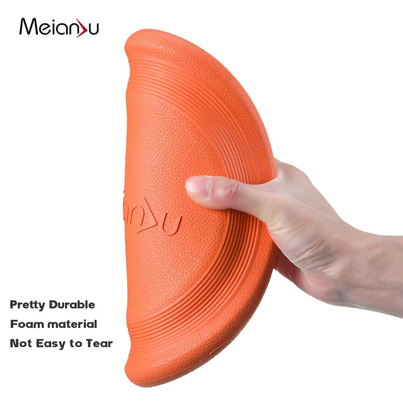 MeianJu Durable Flyer Disc Dog Toy,Sturdy Foam Not Easy to Tear, Large Outdoor Flying Disc Training Tool for Tug of war & Pet Food Water Bowl (9.25 inch) - PawsPlanet Australia