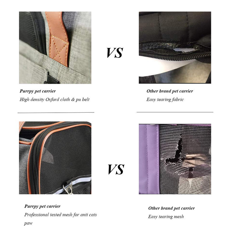 [Australia] - Premium Pet Carrier Airline Approved Soft Sided for Cats and Dogs Portable Cozy Travel Pet Bag, Car Seat Safe Carrier Medium Deep Grey 
