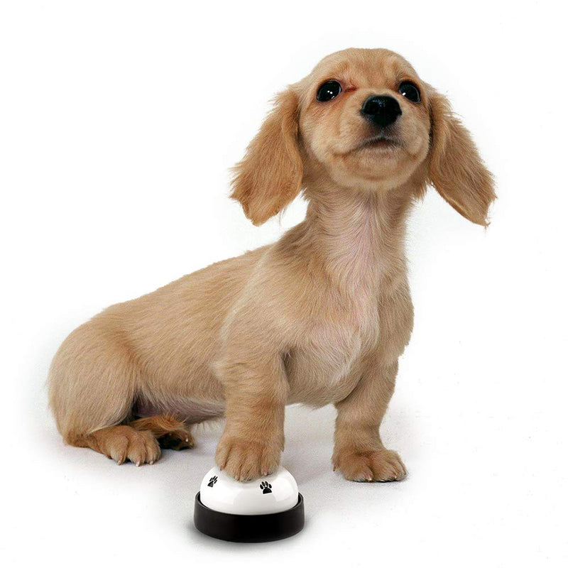 [Australia] - Dog Training Bell, Comsmart Set of 2 Dog Puppy Pet Potty Training Bells, Dog Cat Door Bell Tell Bell with Non-Skid Rubber Base + 1Pcs Dog Training Clicker with Wrist Strap 