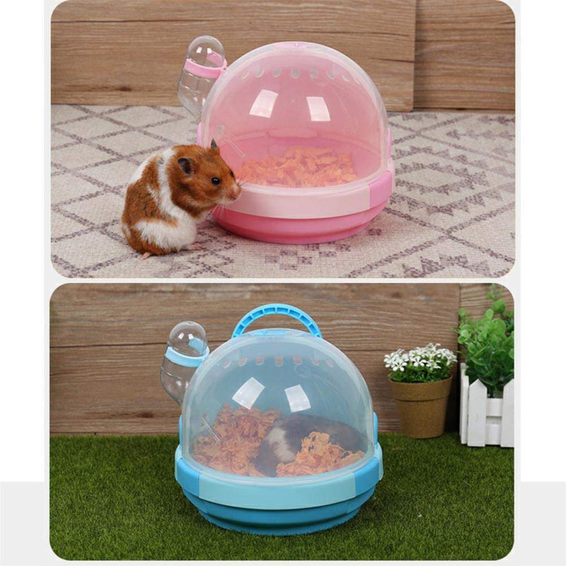 JUILE YUAN Portable Hamster Carry Cage Habitat, 7.6x6.5in Small Animal Cage, with Water Bottle Travel Handbags &Outdoor Carrier Vacation House for Like Dwarf Hamster, Chinchilla, Mouse Green - PawsPlanet Australia