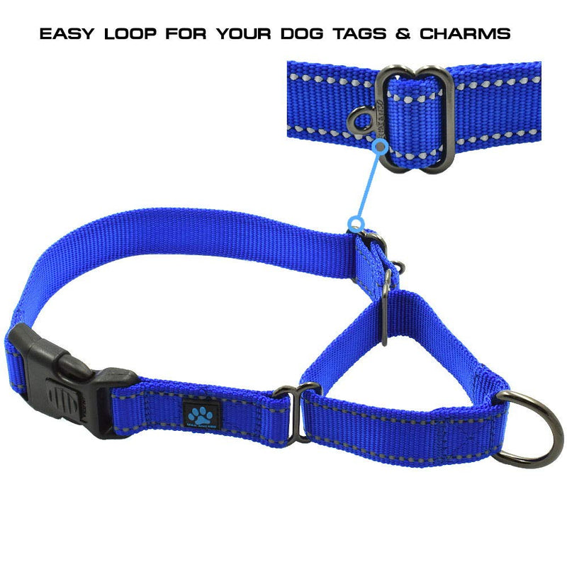 [Australia] - Max and Neo Nylon Martingale Collar - We Donate a Collar to a Dog Rescue for Every Collar Sold Medium/Large PINK 