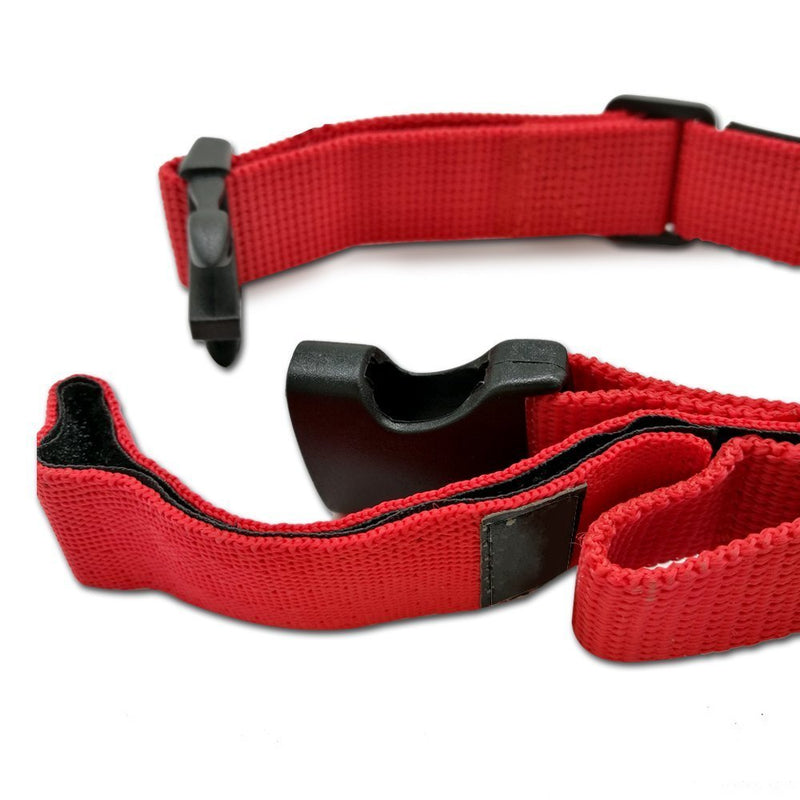 [Australia] - Homiego K9 Service Dog Collar, Adjustable Nylon Dog Collar with Reflective Service Dog Patch for Small Medium Large Dogs L Red 