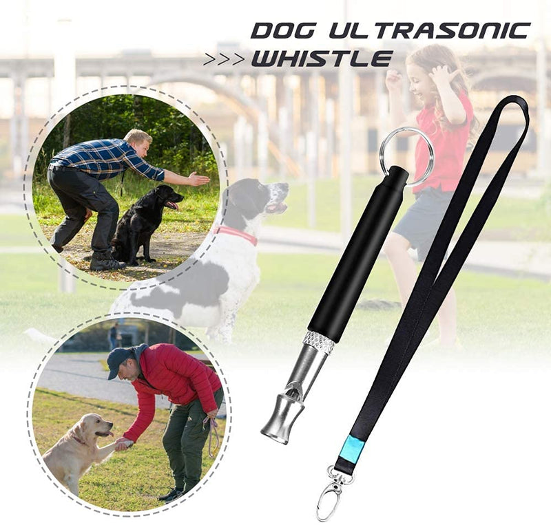 Moocuca 2PCS Dog Whistle Pet Training Whistle Adjustable Ultrasonic Whistle Whistle Dog Dog Whistle Vibrator Training Dog Whistle High Frequency Silent With Lanyard - PawsPlanet Australia