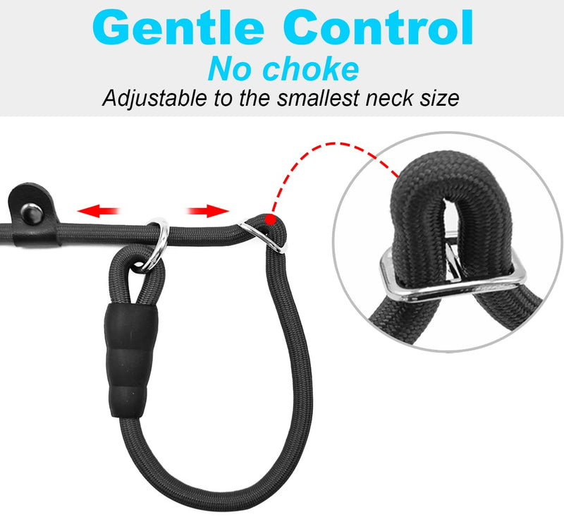 Mycicy Dual Slip Lead Dog Leash , Tandem Leash for Two Dogs, No Tangle Double Dog Lead for Small Medium and Large Dogs Gentle Behavior Training and Walking all black - PawsPlanet Australia