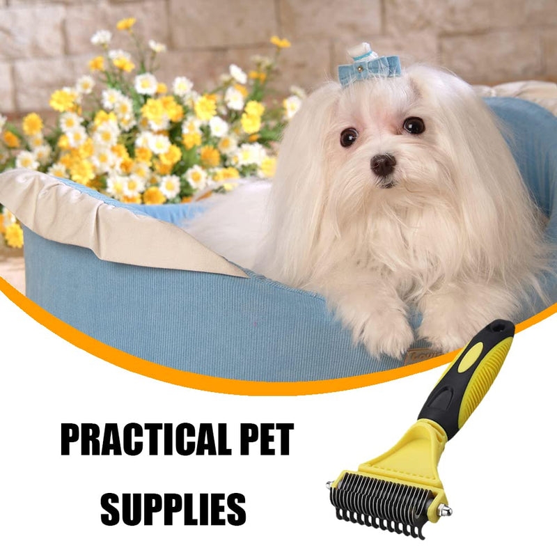 通用 Double Sided Teeth Blade Dog Combs Dog Dematting Comb Tools Pet Dog Grooming Comb Brushs for Pet Grooming - PawsPlanet Australia