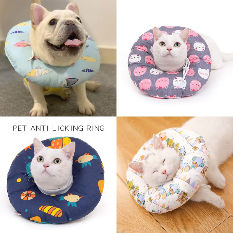 Roysmart Cat Neck Brace, Adjustable Neck Brace Cat Collar Soft, Cat Recovery Collar, Pets Protective Collar Protective Cotton Ring Protective for Cats and Dogs (S) - PawsPlanet Australia