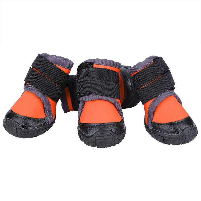 HEEPDD Dog Shoes, 4Pcs Pet Puppy Shoes Large Dog Non Slip Pet Booties Dog Snow Boots Rain Boots(55#-orange) 55# orange - PawsPlanet Australia