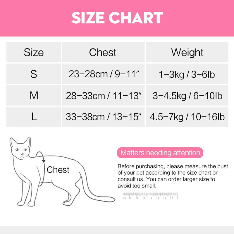 Cat Harness And Leash Set Ultra Light For Walking Escape Proof Set Adjustable Soft Mesh Step in Padded Cushioning Running Vest Jacket For Kitten Pets Puppy M Pink - PawsPlanet Australia