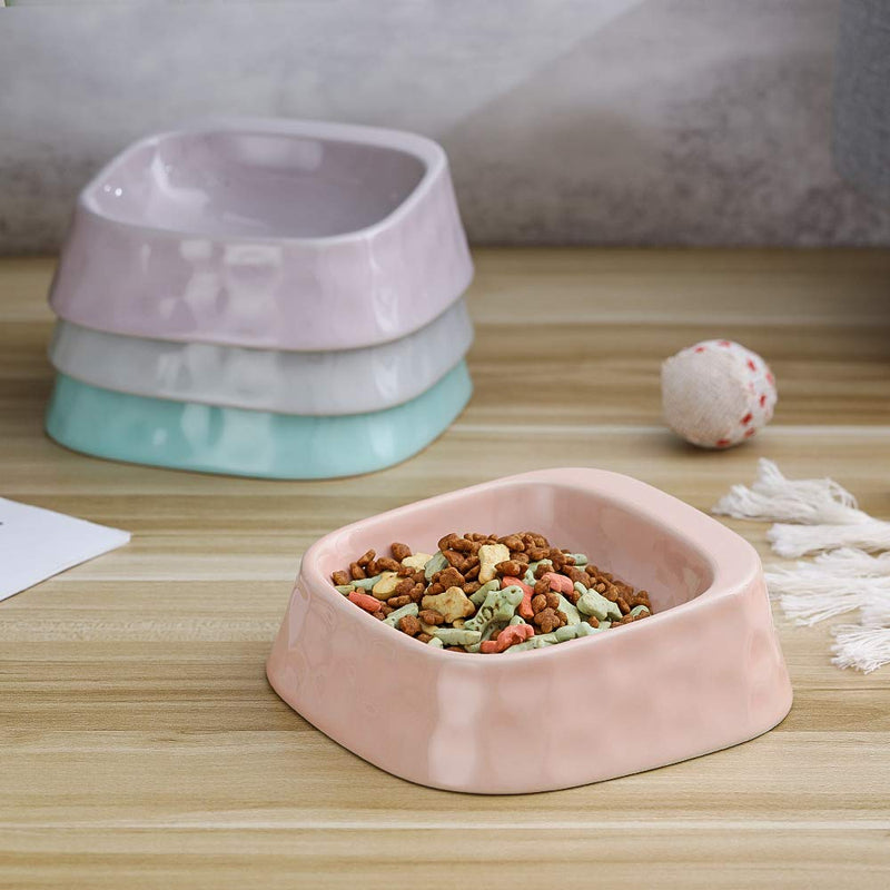 Pink Whisker Stress Free Cat Food Bowl Dog Bowl , Reliefs Whisker Fatigue, Wide dog Cat Dish, Non Slip Dog Cat Feeding Bowls, Shallow Cat Food Bowls, Non Skid Pet Bowls for Cats/rabbit/small dog Pink - PawsPlanet Australia