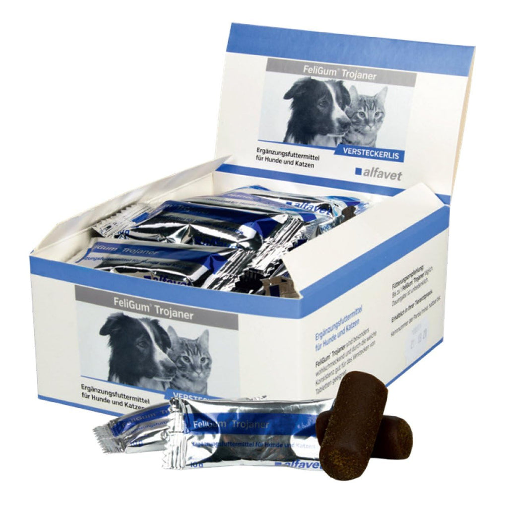 Alfavet FeliGum Trojan, medication hiding place that can be formed as a snack, supplementary food for dogs and cats, 30 x 10g - PawsPlanet Australia