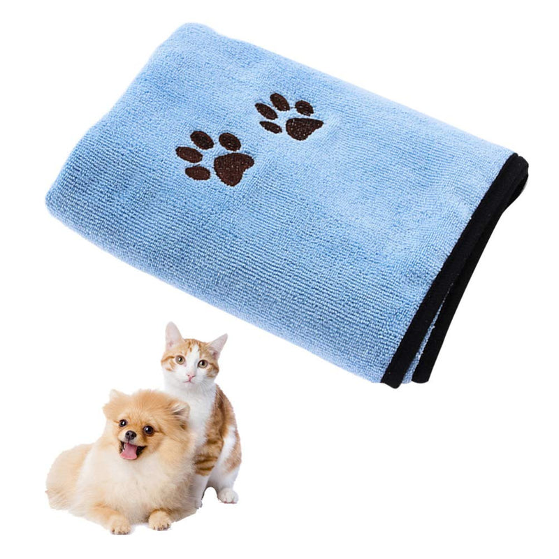 Balacoo Dog Towel Super Absorbent Quick Drying Towels Pet Bathrobe Blanket with Soft Microfiber for Dogs Cats (50x90cm) Blue - PawsPlanet Australia